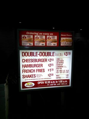 Menu photo 3 In-N-Out Burger Norco, CA