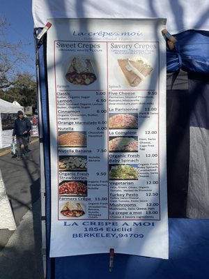 Menu photo 3 La crepe a moi Berkeley, CA