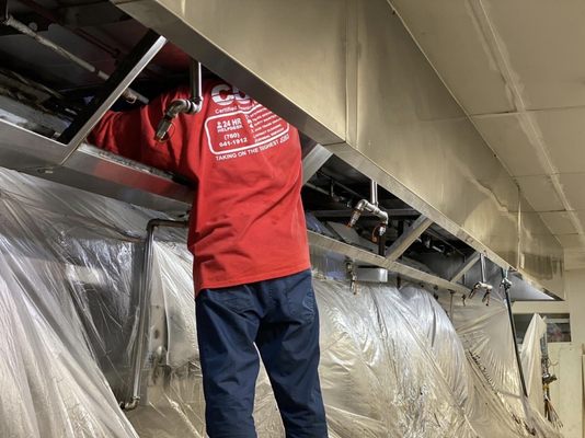 Industrial Kitchen - CCS provides professional industrial and commercial kitchen deep cleaning. Our trained team removes grease, buildup, and heavy residue from equipment, floors, walls, and hard-to-reach areas, helping maintain a clean, sanitary, and professional kitchen environment.