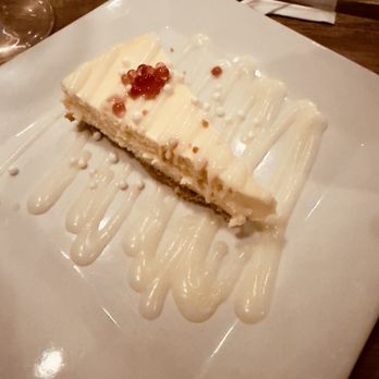 The Library on Carson - Cheesecake with raspberry caviar pearls - Bars Near Me - Pittsburgh, Pennsylvania