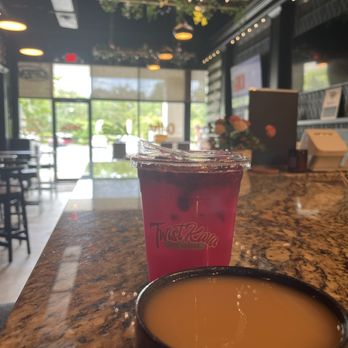 Twist Kava Cafe - Peach Dragonfruit Refresher and Double Shot Kava - Coffee & Tea Near Me - Tampa, Florida Twist Kava Cafe - Peach Dragonfruit Refresher and Double Shot Kava - Coffee & Tea Near Me - Tampa, Florida