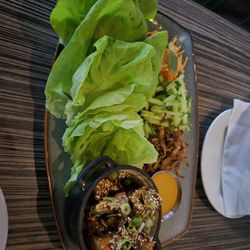 Fried chicken lettuce wraps