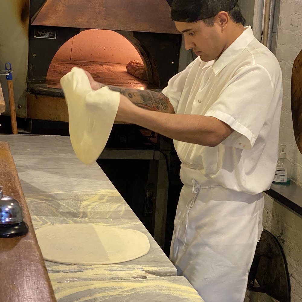Scott's Pizza Tours - At Gnocco's watching the pizza master. Where we also learned about the different types of pizza ovens. - Pizza Near Me Scott's Pizza Tours - At Gnocco's watching the pizza master. Where we also learned about the different types of pizza ovens. - Pizza Near Me