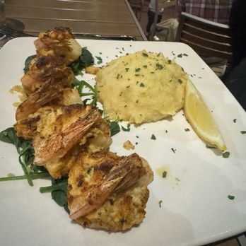 Sedona Taphouse - Crab stuffed shrimp with garlic mashed potatoes and spinach - Beer Bar Near Me - West Chester, Pennsylvania Sedona Taphouse - Crab stuffed shrimp with garlic mashed potatoes and spinach - Beer Bar Near Me - West Chester, Pennsylvania