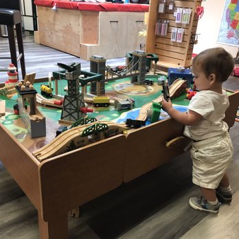 Kids Cutz - Train table in the waiting area - Kids Hair Salons Near Me - Bellevue, Washington