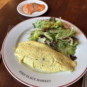 Café Campagne - Omelette Choisy* with Salmon - French Near Me - Seattle, Washington Café Campagne - Omelette Choisy* with Salmon - French Near Me - Seattle, Washington