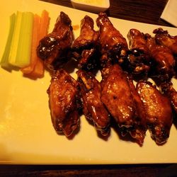 Hmmm wings!!! Some ate because the person at the table didn't know yelp eats 1st!
