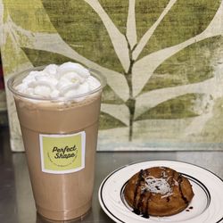 Perfect Shape Wellness - Mocha protein coffee with coconut donut !