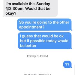 No reply after this exchange and a voicemail I left.