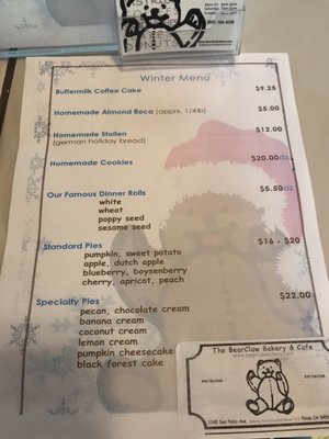 Menu photo 5 Bear Claw Bakery and Cafe Pinole, CA