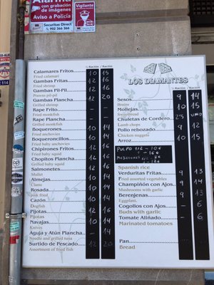 Menu photo 8 Los Diamantes Granada, GR Menu photo 8 Los Diamantes Granada, GR
