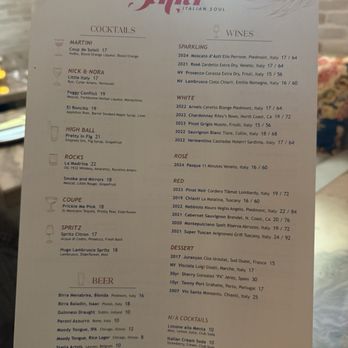 Balla Italian Soul - Menu - Italian Near Me - Las Vegas, Nevada