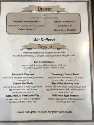 Menu photo 3 Sullivan's Public House Oxford, MI