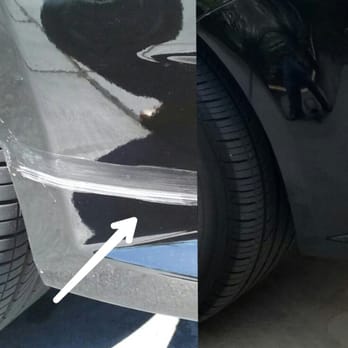 Auto Refocusing - The photo on the left was pre-existing damage that was not to have been repaired. When they painted my SUV, it was much deeper color. - Body Shops Near Me - Ontario, California