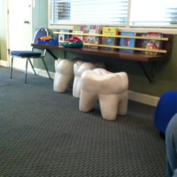 Vallejo Children's Dentistry - Waiting area!! These molar chairs have been here forever!! Literally!!