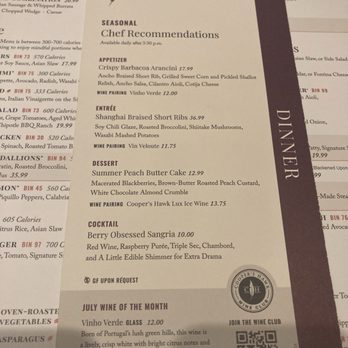 Cooper’s Hawk Winery & Restaurant - Menu - New American Near Me - Orlando, Florida Cooper’s Hawk Winery & Restaurant - Menu - New American Near Me - Orlando, Florida