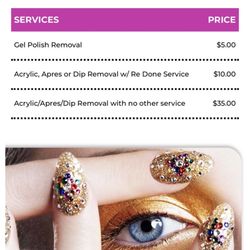 Aurora Nails Bar - Removal with redone service $10.