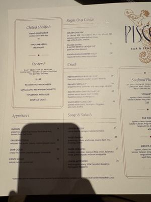 Menu photo 4 Pisces Las Vegas, NV