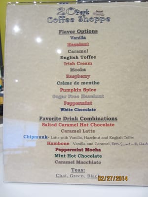 Menu photo 1 20 Perk Coffee Shoppe Tulsa, OK Menu photo 1 20 Perk Coffee Shoppe Tulsa, OK