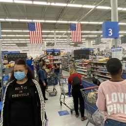 Social distancing new 6 inch rules at Walmart.