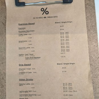 % Arabica - Menu June 2021 - Coffee & Tea Near Me - Brooklyn, New York