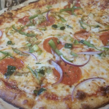 Blaze Pizza - I selected spicy red sauce, extra shredded mozzarella, pepperoni, red onions, green peppers and zucchini. Try it. - Salad Near Me - Laurel, Maryland Blaze Pizza - I selected spicy red sauce, extra shredded mozzarella, pepperoni, red onions, green peppers and zucchini. Try it. - Salad Near Me - Laurel, Maryland