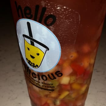 Hello Tealicious - So obsessed with this fruit and jelly assortment drink. Delicious and healthy! - Coffee & Tea Near Me - Houston, Texas Hello Tealicious - So obsessed with this fruit and jelly assortment drink. Delicious and healthy! - Coffee & Tea Near Me - Houston, Texas
