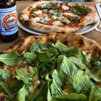 Pizzeria Bianco - Margherita Pizza (back) and Biancoverde Pizza (front) - Pizza Near Me - Phoenix, Arizona Pizzeria Bianco - Margherita Pizza (back) and Biancoverde Pizza (front) - Pizza Near Me - Phoenix, Arizona