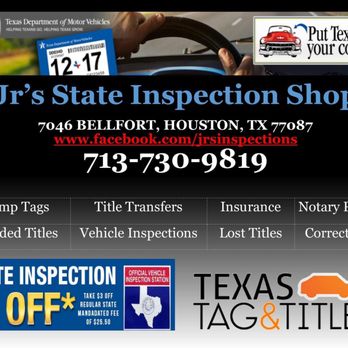 Jr's Title & Automotive Services - This is a flier for more information. Check out their website as well. www.jrsinspection.com - Car Inspectors Near Me - Houston, Texas Jr's Title & Automotive Services - This is a flier for more information. Check out their website as well. www.jrsinspection.com - Car Inspectors Near Me - Houston, Texas