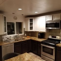 Rsr Contracting - New Paint head to toe- 6,500 sf
New LVP floor- 1,500 sf
Cabinets top and bottom were re-faced
New brushed aluminum backsplash