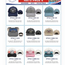 Great Souvenirs of San Diego - San Diego new design top selling hats