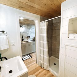 Beaver Lake - Tiny Home cabin interior bathroom