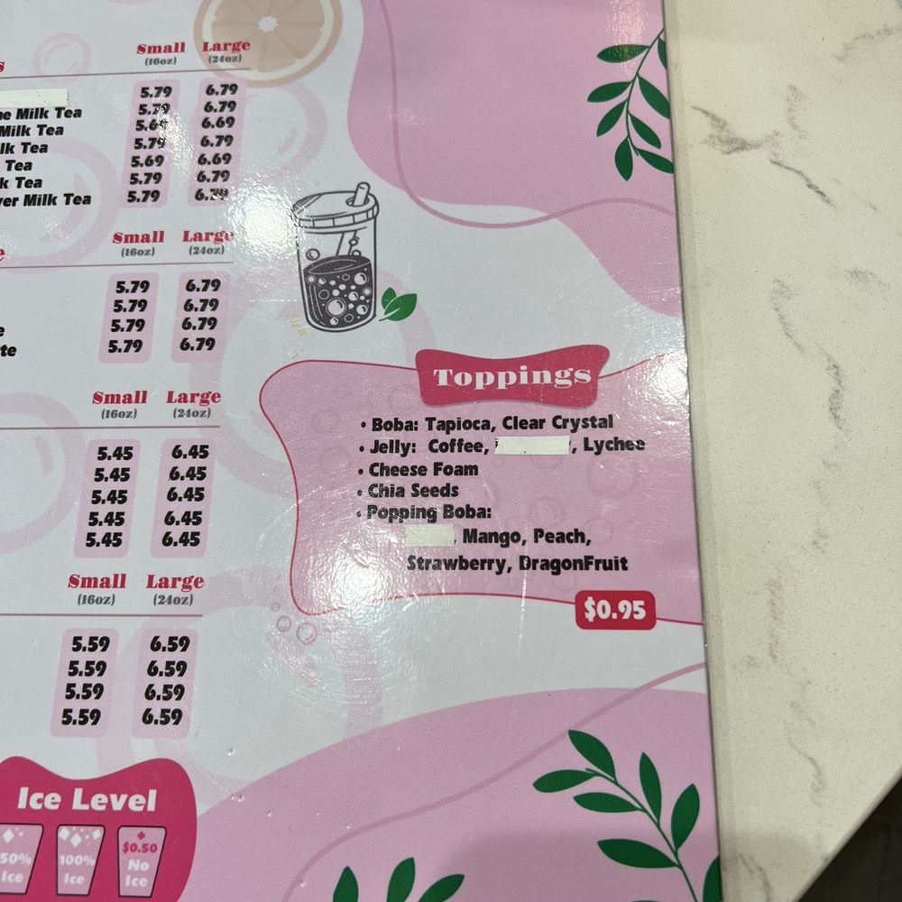 2Teas Boba - Menu toppings - Coffee & Tea Near Me - Tinley Park, Illinois 2Teas Boba - Menu toppings - Coffee & Tea Near Me - Tinley Park, Illinois