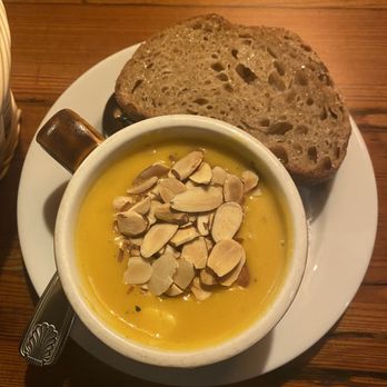 Yellow Deli - Butternut Squash Soup (cup + sourdough bread slice) - Coffee & Tea Near Me - Chattanooga, Tennessee