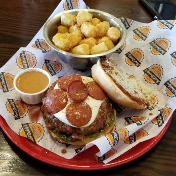 Bad Daddy's Burger Bar - Pizza Burger and Tater Tots 8/10 - Burgers Near Me - Murfreesboro, Tennessee Bad Daddy's Burger Bar - Pizza Burger and Tater Tots 8/10 - Burgers Near Me - Murfreesboro, Tennessee