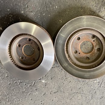 Alpha State Auto Repair - Brake surfaces. Cleaned up vs untouched. - Auto Repair Near Me - Northridge, California Alpha State Auto Repair - Brake surfaces. Cleaned up vs untouched. - Auto Repair Near Me - Northridge, California