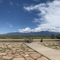 Taos Country Club - The view of the patio from our table.