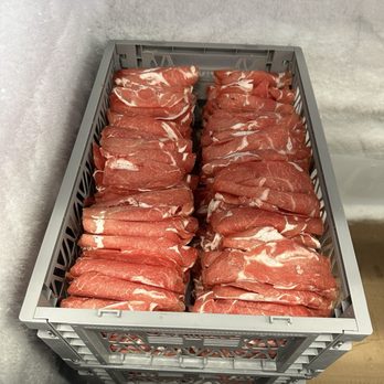 Meet Here - Fresh frozen sliced lamb before packaging - Convenience Stores Near Me - Rowland Heights, California
