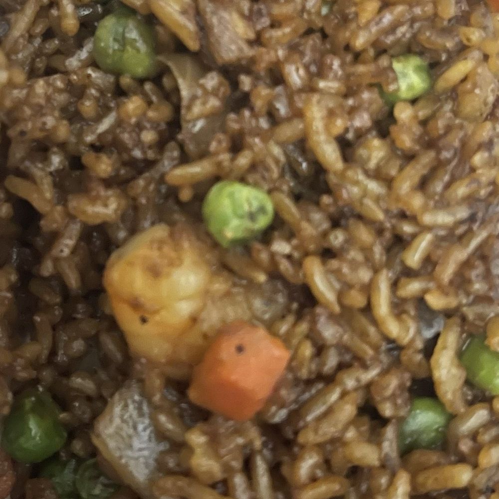 Shrimp fried rice. They use salad shrimp for the Shrimp Fried Rice Shrimp fried rice. They use salad shrimp for the Shrimp Fried Rice