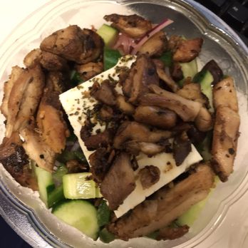 Local Greek - The Village Salad with chicken - Greek Near Me - Princeton, New Jersey