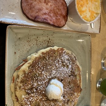 First Watch - Banana and carrot cake pancakes. Cheesy grits. Smoked ham - Breakfast & Brunch Near Me - Charleston, West Virginia First Watch - Banana and carrot cake pancakes. Cheesy grits. Smoked ham - Breakfast & Brunch Near Me - Charleston, West Virginia