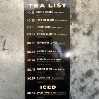 Colectivo Coffee Lincoln Park - Tea list - Breakfast & Brunch Near Me - Chicago, Illinois