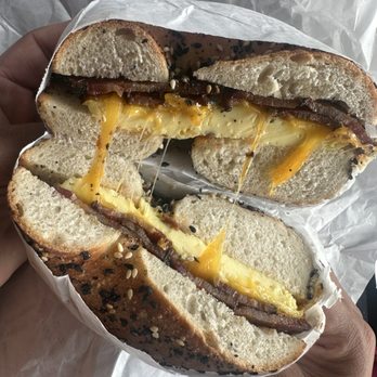 Tilly Bagel Shop - Bacon egg and cheese on everything bagel - Sandwiches Near Me - Chicago, Illinois Tilly Bagel Shop - Bacon egg and cheese on everything bagel - Sandwiches Near Me - Chicago, Illinois