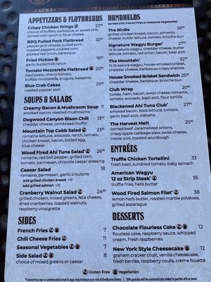 Menu photo 1 Mountain Top Grill Hollister, MO