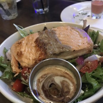 District Tavern - Salad with salmon - Bars Near Me - Tampa, Florida District Tavern - Salad with salmon - Bars Near Me - Tampa, Florida