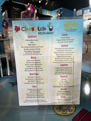 Menu photo 2 Choublak Restaurant Sunrise, FL Menu photo 2 Choublak Restaurant Sunrise, FL