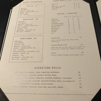 Sosogu - Menu - Sushi Bars Near Me - Long Beach, California Sosogu - Menu - Sushi Bars Near Me - Long Beach, California
