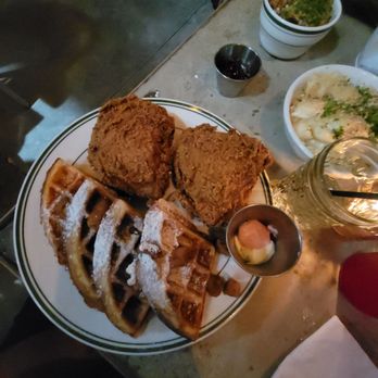Sweet Chick - Classic Chicken & Waffles (BONE-IN) with Apple pie waffles - Southern Near Me - New York, New York