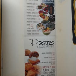 Shawarma de Medio Oriente - Menú con Precios (marzo 2016)