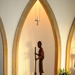 Guildford Cathedral - Nigerian wood sculpture in the Children's Chapel